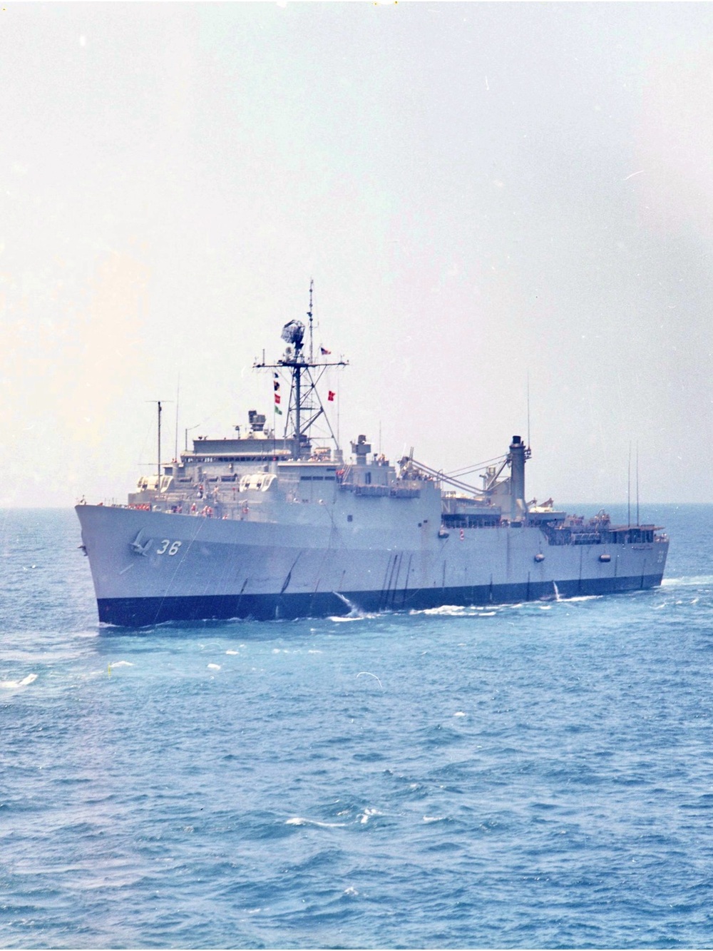 Vintage Vietnam Era Ship USS Anchorage LSD-36 Pacific 8x10 Photo Print